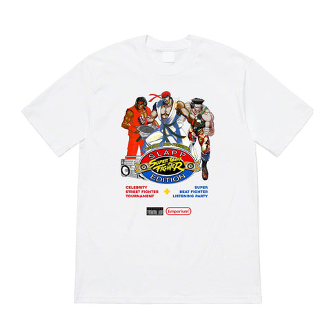 White Super Beat Fighter Slapp Edition T-Shirt